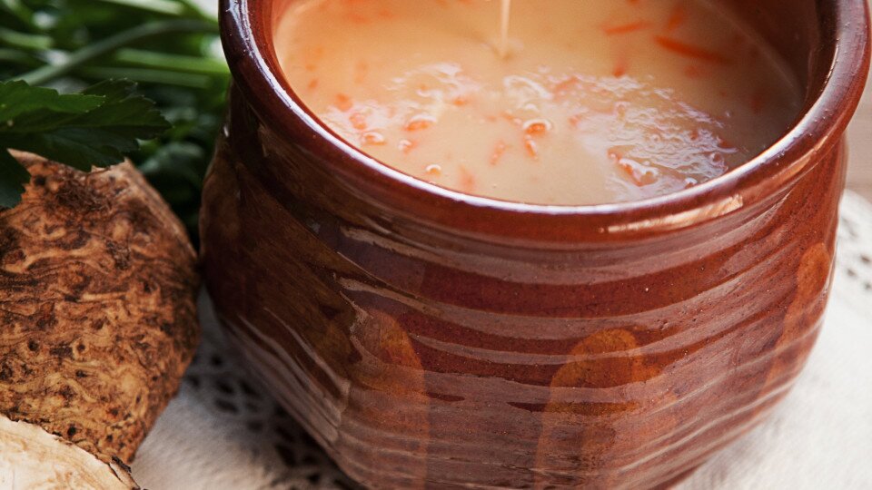 Cream vegetable soup Hegykő style with dill meatballs