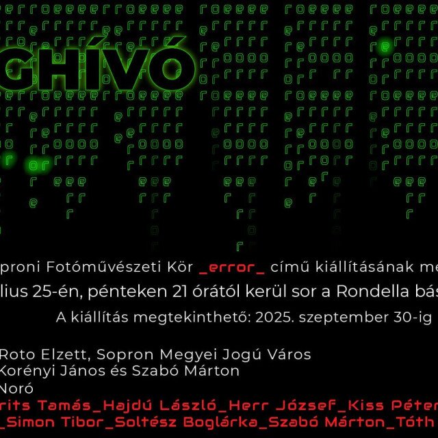 "Error" - a Soproni Fotóművészeti Kör kiállítása