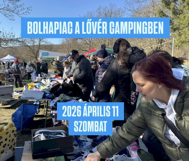 Flohmarkt auf dem Campingplatz Lővér