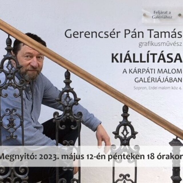 Gerencsér Pán Tamás grafikusművész kiállítása a Kárpáti Malom galériájában