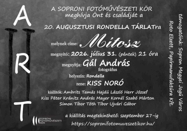MÍTOSZ - a Soproni Fotóművészeti Kör kiállítása